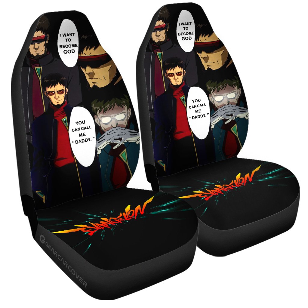 Gendo Ikari Car Seat Covers Custom NGE - Gearcarcover - 3