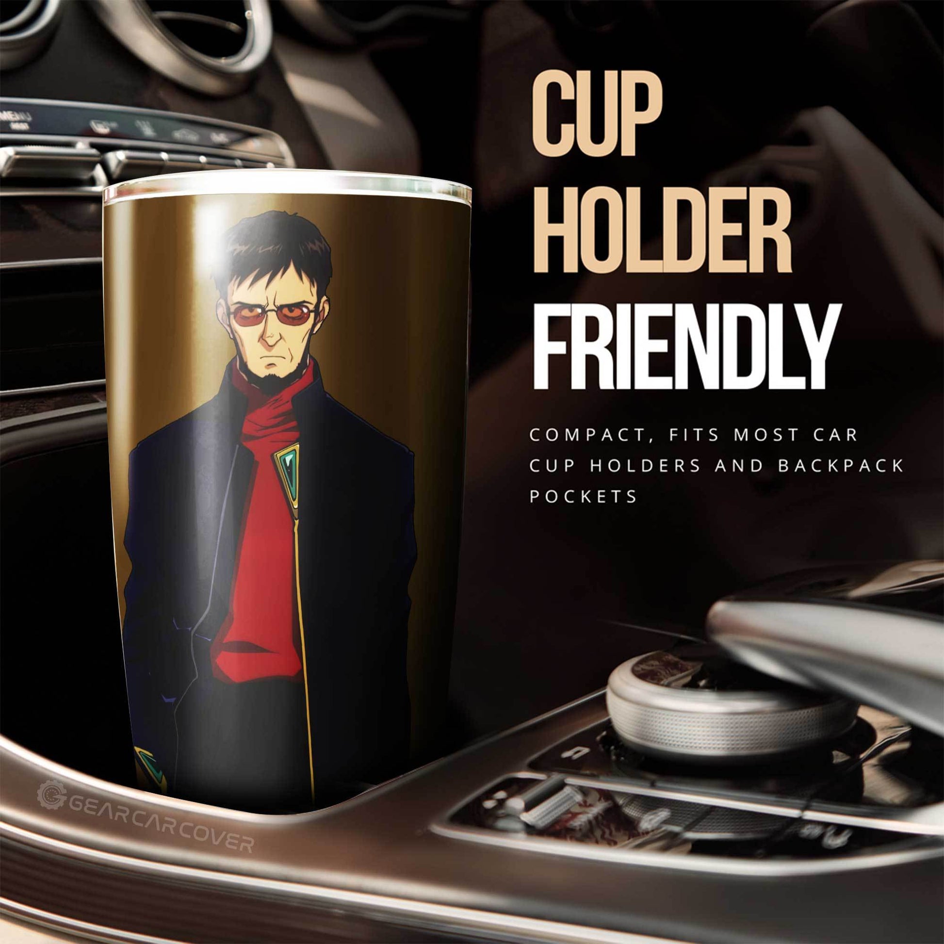 Gendo Ikari Tumbler Cup Custom NGE Car Accessories - Gearcarcover - 2