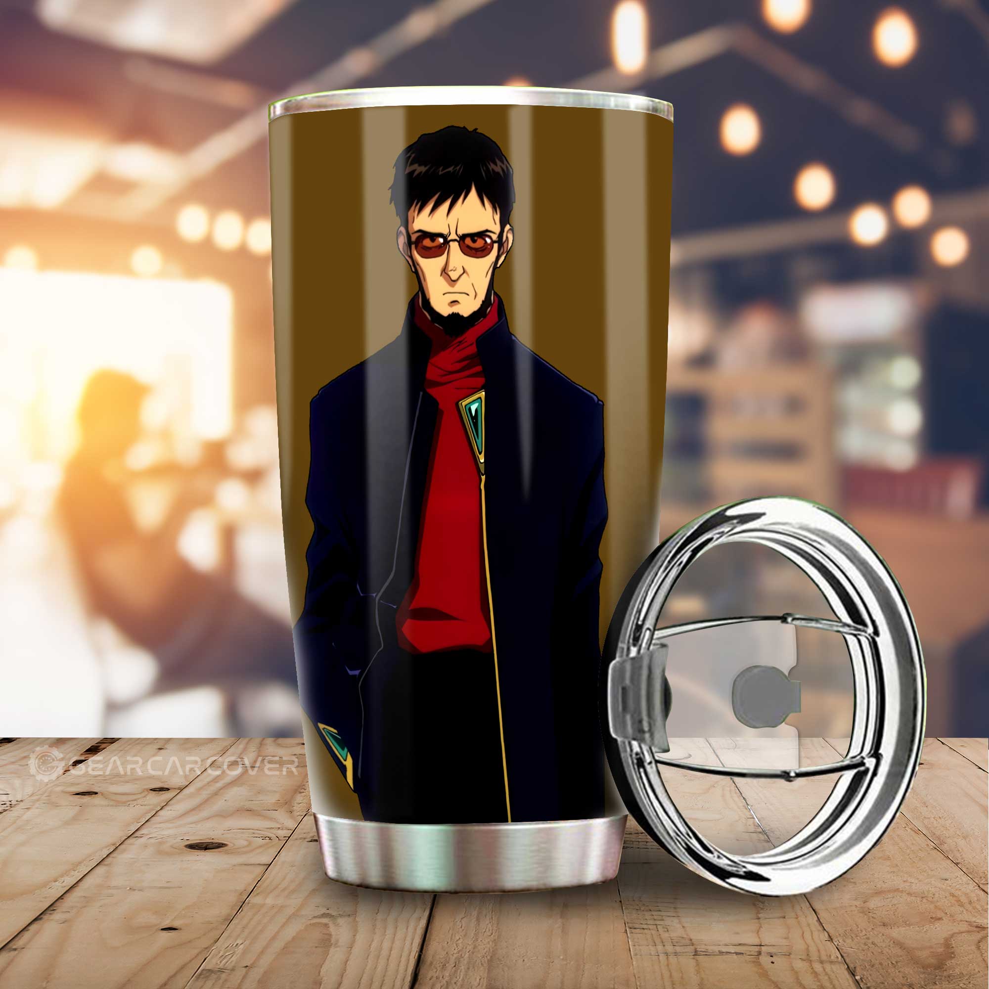 Gendo Ikari Tumbler Cup Custom NGE Car Accessories - Gearcarcover - 1