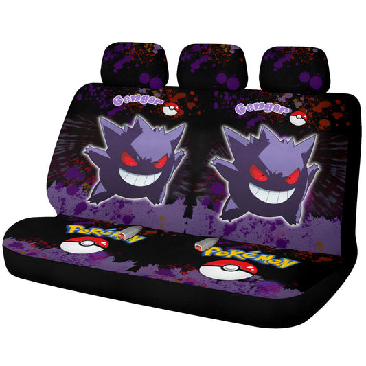 Gengar Car Back Seat Covers Custom Tie Dye Style Anime Car Accessories - Gearcarcover - 1