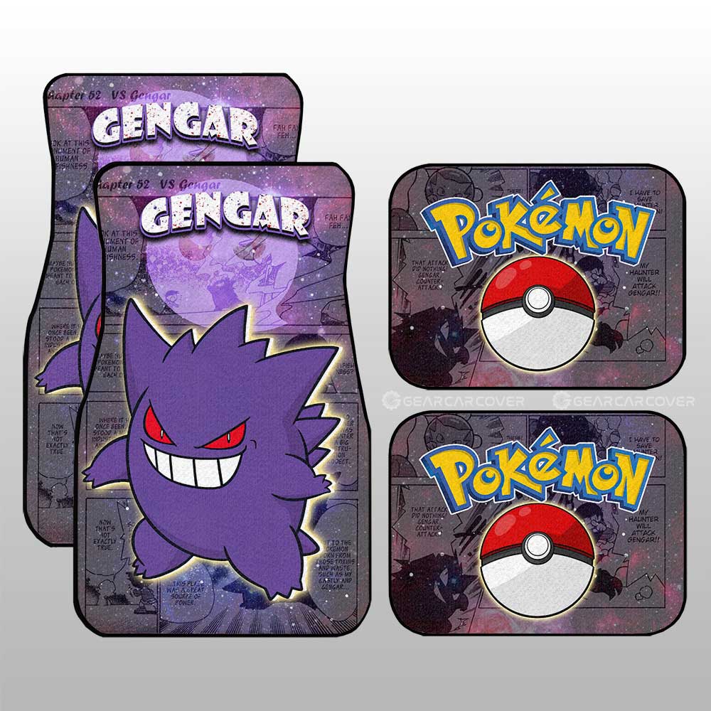 Gengar Car Floor Mats Custom Anime Galaxy Manga Style - Gearcarcover - 1