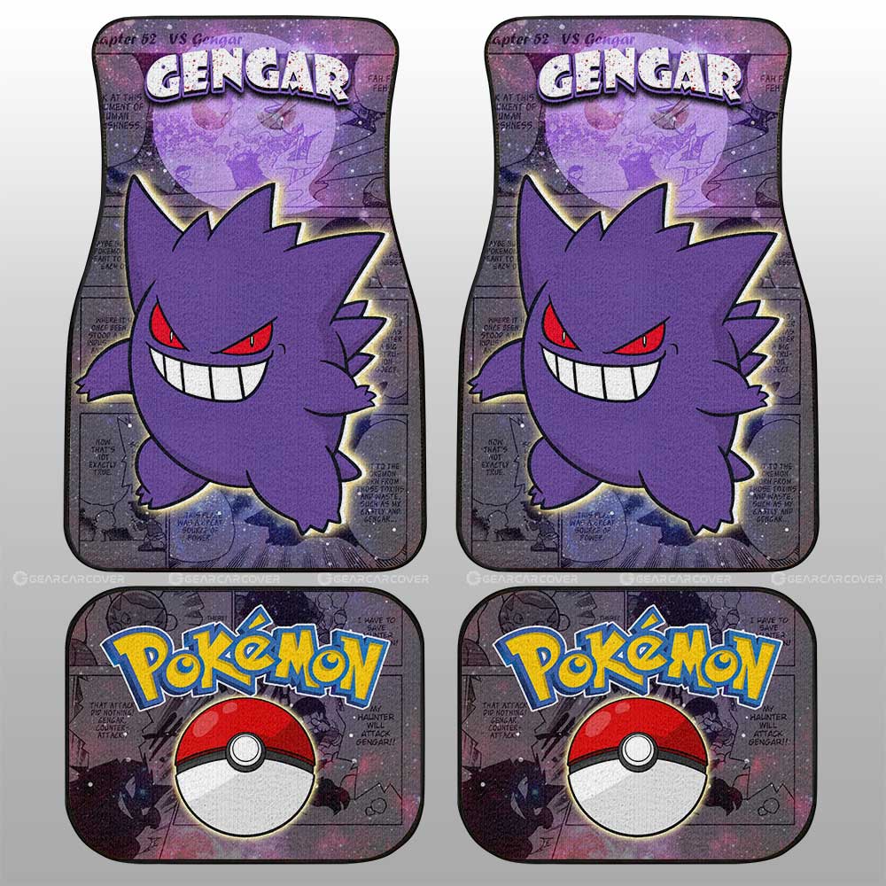 Gengar Car Floor Mats Custom Galaxy Manga Style - Gearcarcover - 2