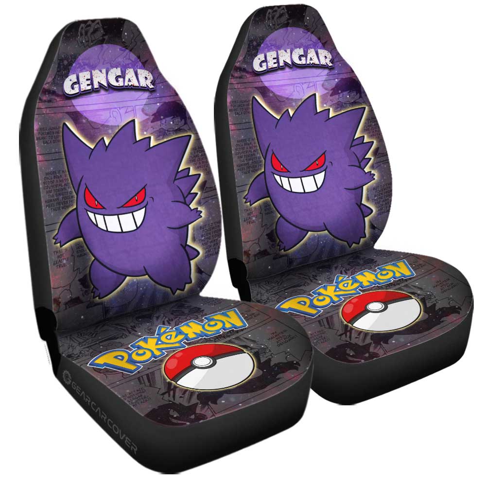 Gengar Car Seat Covers Custom Anime Galaxy Manga Style - Gearcarcover - 3