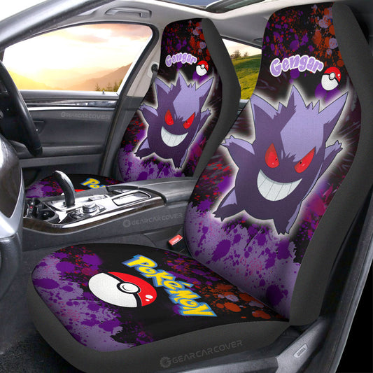 Gengar Car Seat Covers Custom Tie Dye Style Anime Car Accessories - Gearcarcover - 2