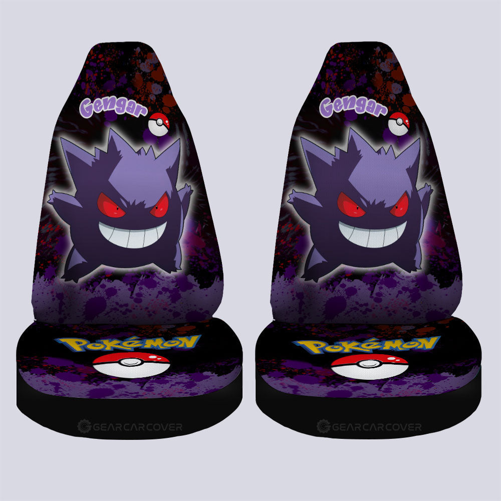 Gengar Car Seat Covers Custom Tie Dye Style Anime Car Accessories - Gearcarcover - 4