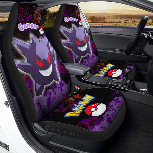 Gengar Car Seat Covers Custom Tie Dye Style Anime Car Accessories - Gearcarcover - 1