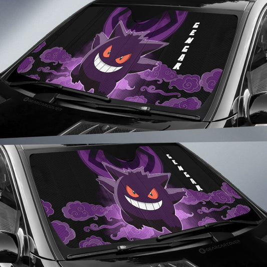 Gengar Car Sunshade Custom Anime Car Accessories - Gearcarcover - 2