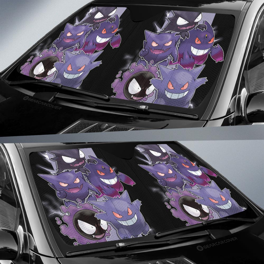 Gengar Car Sunshade Custom Car Accessories For Fans - Gearcarcover - 2