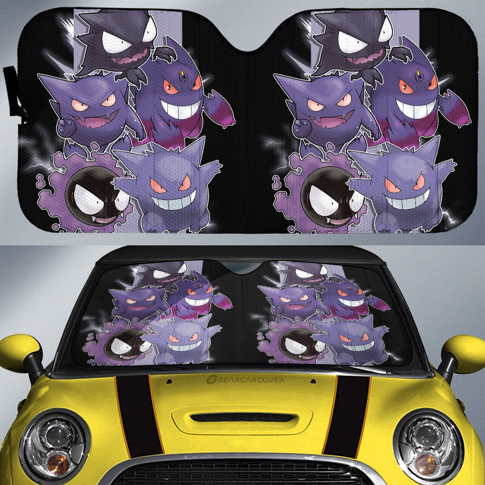 Gengar Car Sunshade Custom Car Accessories For Fans - Gearcarcover - 1