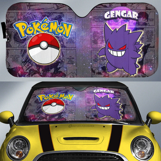 Gengar Car Sunshade Custom Galaxy Manga Style - Gearcarcover - 1