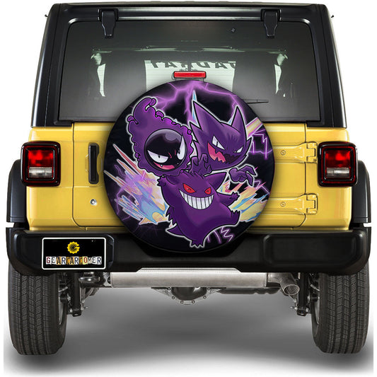 Gengar Evolution Spare Tire Cover Custom Anime - Gearcarcover - 1