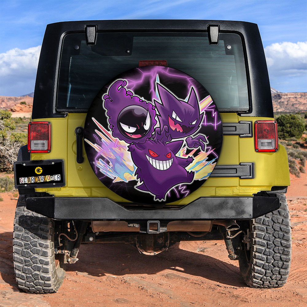 Gengar Evolution Spare Tire Cover Custom - Gearcarcover - 2