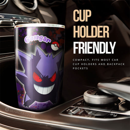 Gengar Tumbler Cup Custom Tie Dye Style Anime Car Accessories - Gearcarcover - 2