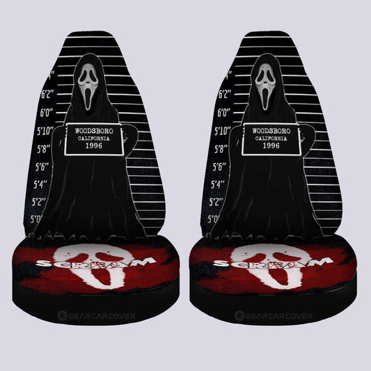 Ghostface In Scream Car Seat Covers Custom Horror Characters Car Accessories - Gearcarcover - 1