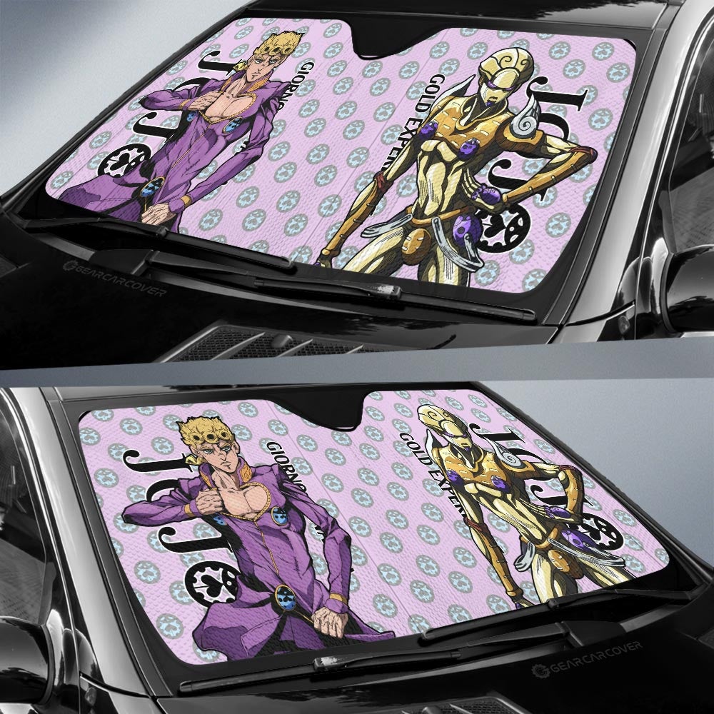 Giorno Giovanna Car Sunshade Custom Bizarre Adventure Car Accessories - Gearcarcover - 2