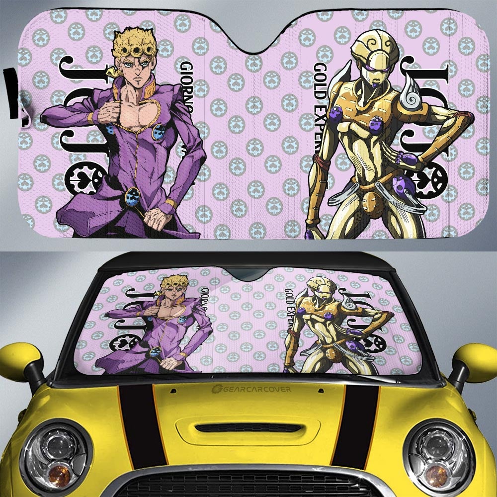 Giorno Giovanna Car Sunshade Custom Bizarre Adventure Car Accessories - Gearcarcover - 1