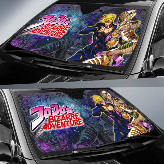 Giorno Giovanna Car Sunshade Custom Galaxy Manga JJBA - Gearcarcover - 2