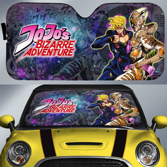 Giorno Giovanna Car Sunshade Custom Galaxy Manga JJBA - Gearcarcover - 1