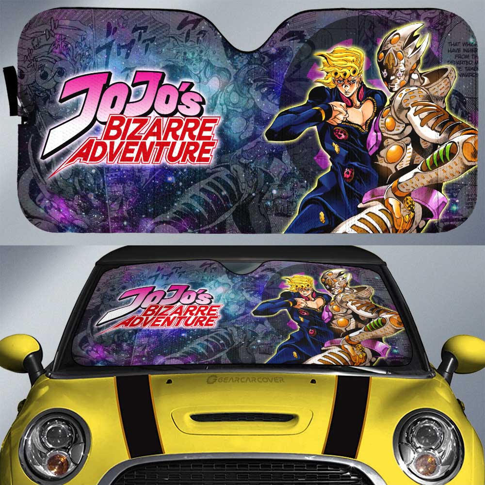 Giorno Giovanna Car Sunshade Custom Galaxy Manga JJBA - Gearcarcover - 1