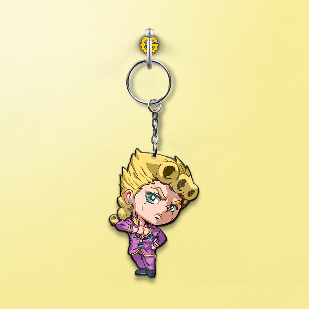 Giorno Giovanna Keychain Custom Bizarre Adventure Car Accessories - Gearcarcover - 2