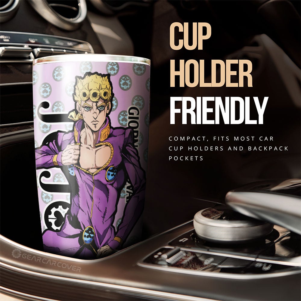 Giorno Giovanna Tumbler Cup Custom Bizarre Adventure Car Accessories - Gearcarcover - 3