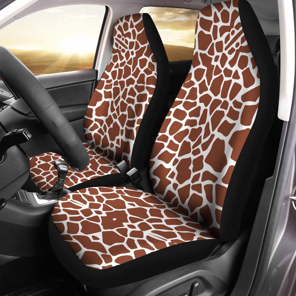 Giraffe Car Seat Covers Printed Custom Animal Skin Car Accessories - Gearcarcover - 1