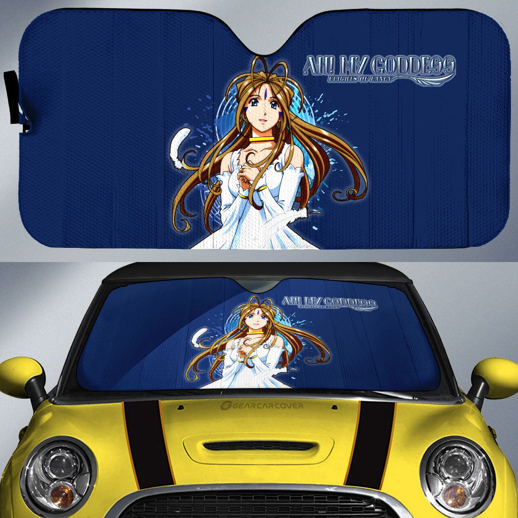 Girl Belldandy Car Sunshade Custom Ah! My Goddess Car Accessories - Gearcarcover - 1