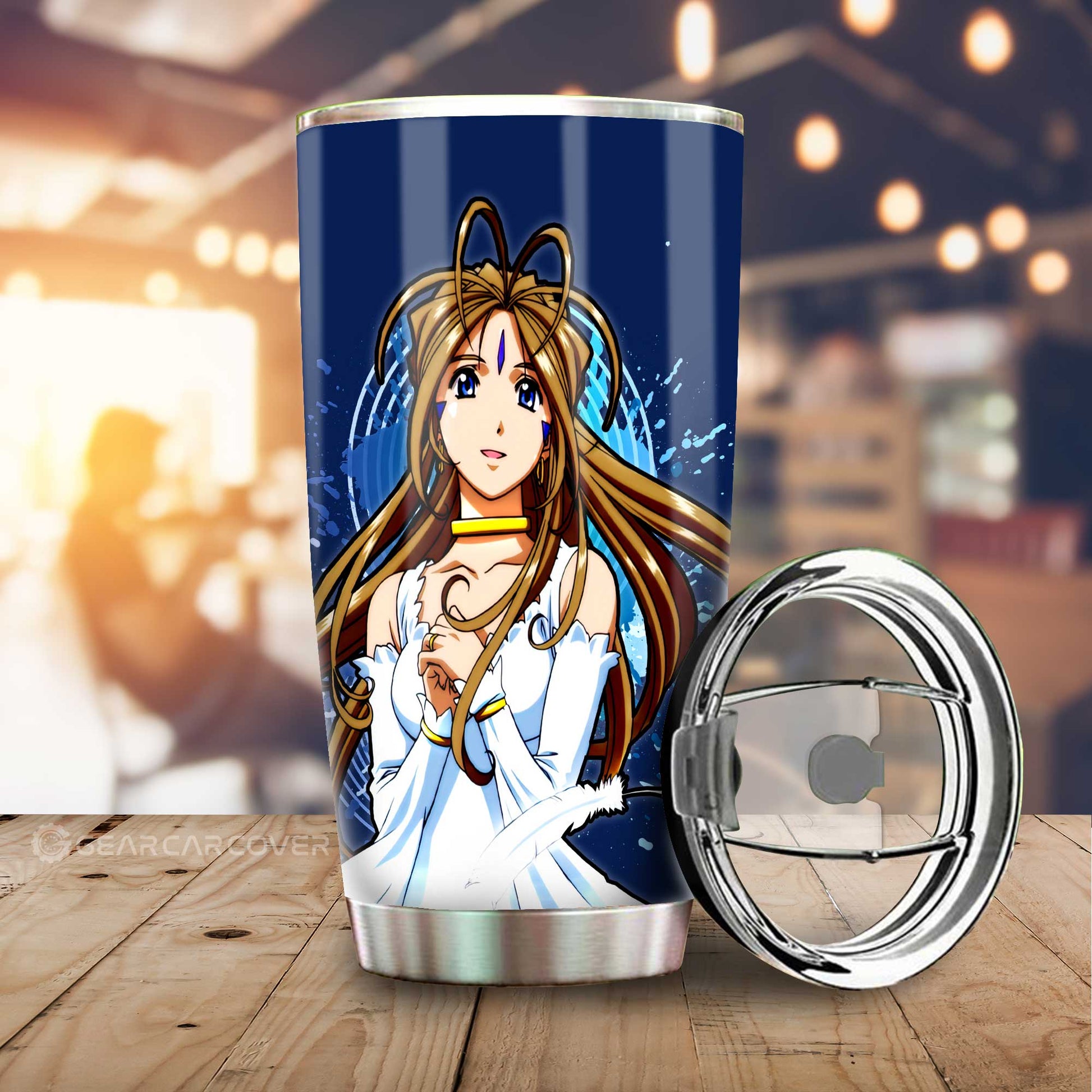 Girl Belldandy Tumbler Cup Custom Ah! My Goddess Car Accessories - Gearcarcover - 1
