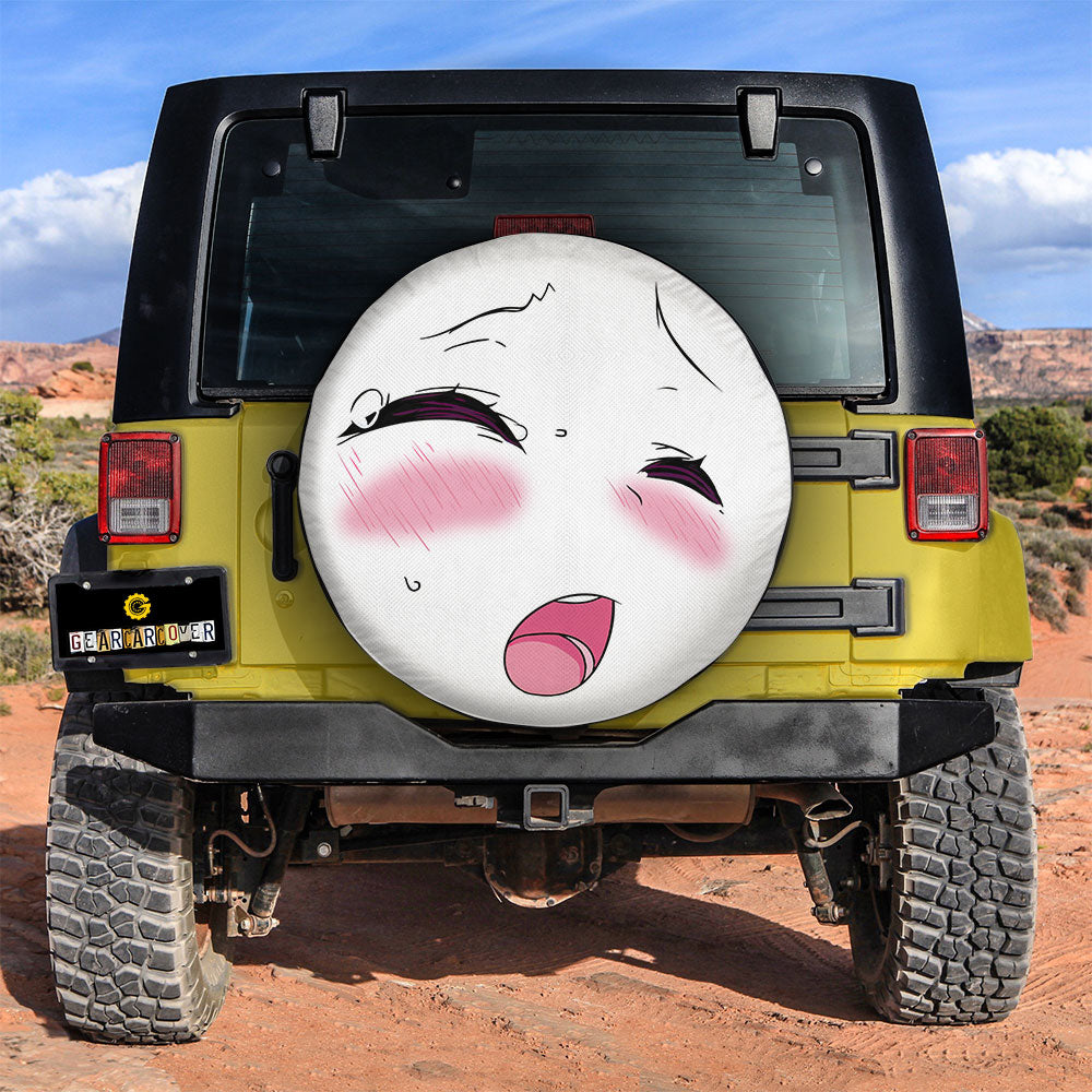 Girl Face Spare Tire Covers Custom Ahegao Style Car Accessories - Gearcarcover - 3