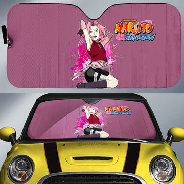 Girl Haruno Sakura Car Sunshade Custom NRT - Gearcarcover - 1