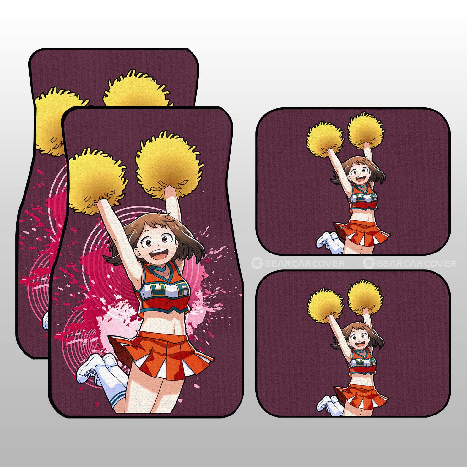 Girl Ochaco Uraraka Car Floor Mats Custom Car Accessories - Gearcarcover - 1