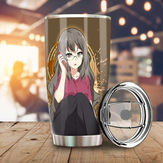 Girl Rio Futaba Tumbler Cup Custom Bunny Girl Senpai - Gearcarcover - 1