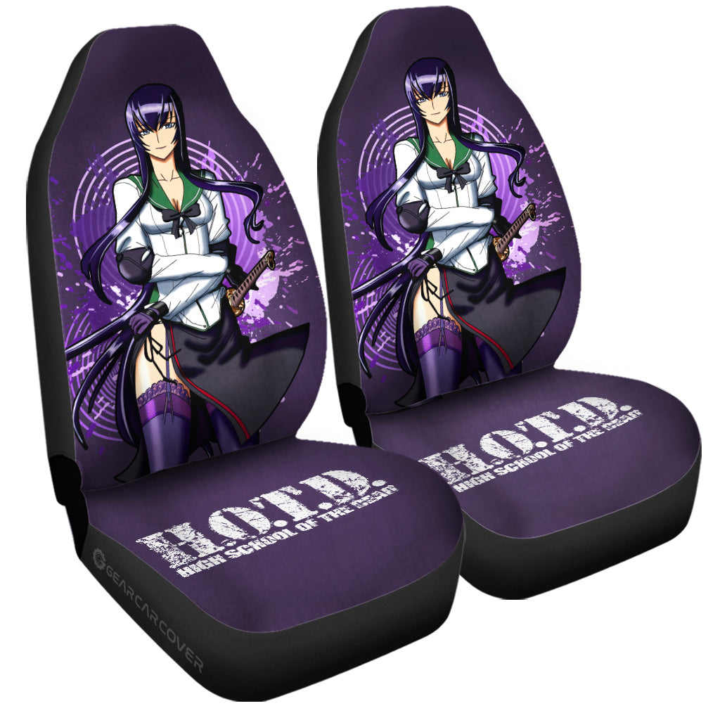 Girl Saeko Busujima Car Seat Covers Custom High School Of The Dead Car Accessories - Gearcarcover - 3