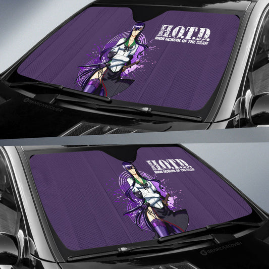 Girl Saeko Busujima Car Sunshade Custom High School Of The Dead Car Accessories - Gearcarcover - 2