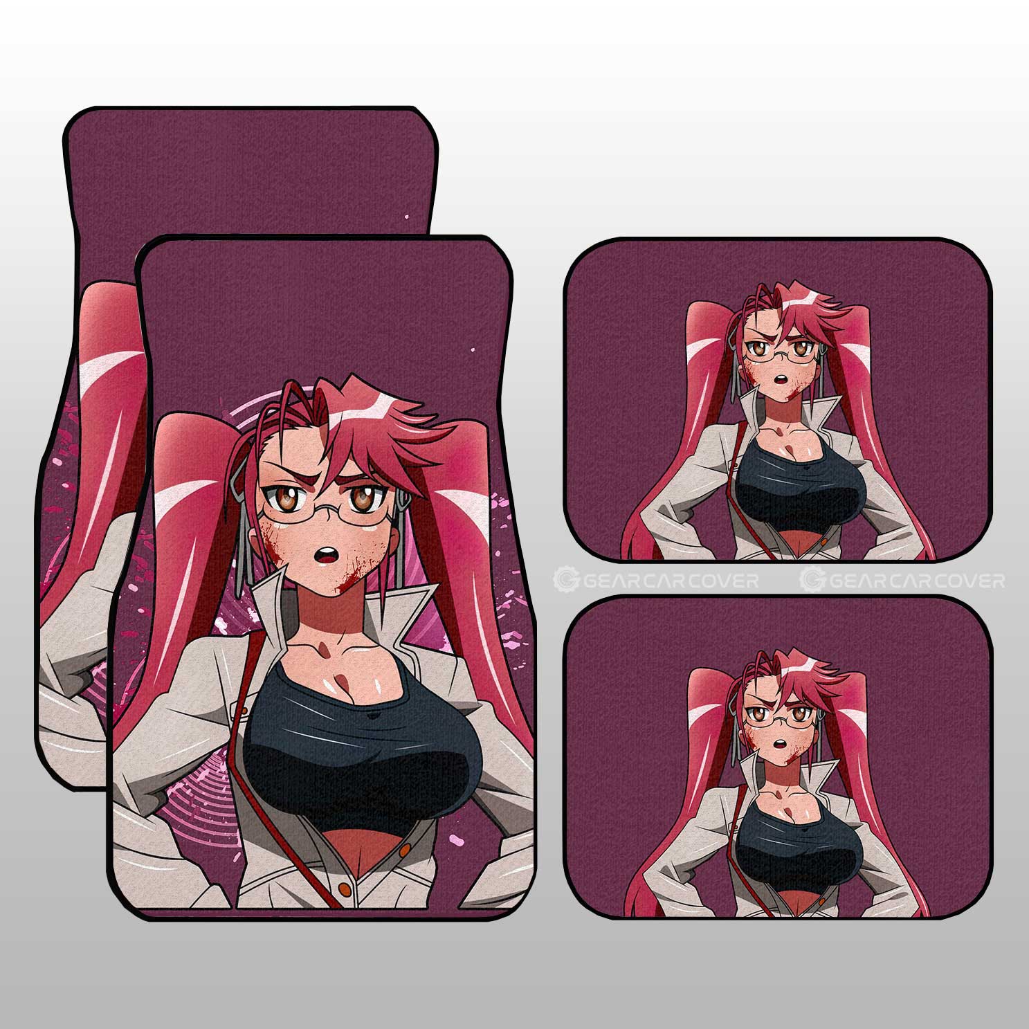 Girl Saya Takagi Car Floor Mats Custom High School Of The Dead Car Accessories - Gearcarcover - 1