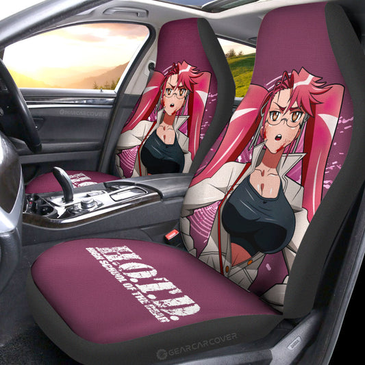 Girl Saya Takagi Car Seat Covers Custom High School Of The Dead Car Accessories - Gearcarcover - 2