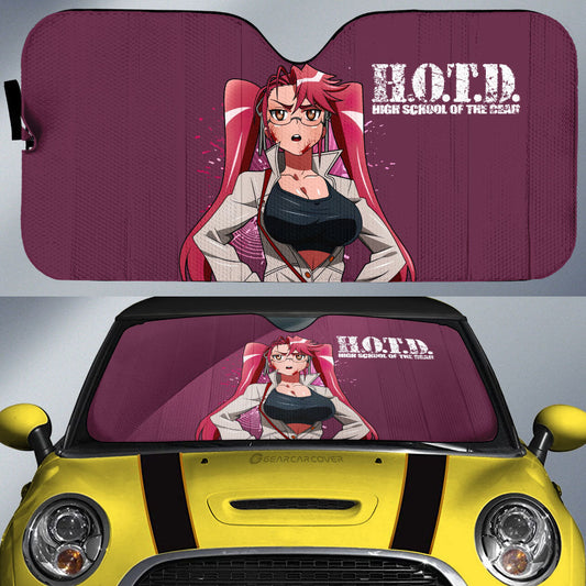 Girl Saya Takagi Car Sunshade Custom High School Of The Dead Car Accessories - Gearcarcover - 1