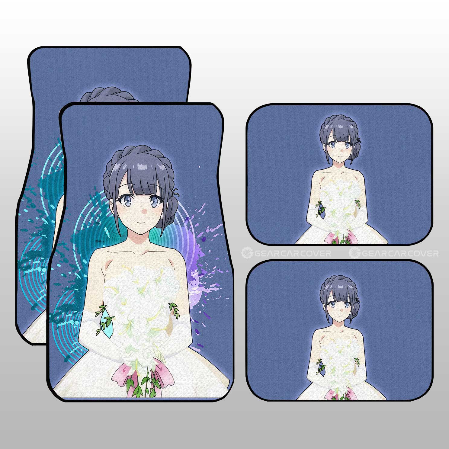 Girl Shoko Makinohara Car Floor Mats Custom Bunny Girl Senpai - Gearcarcover - 1