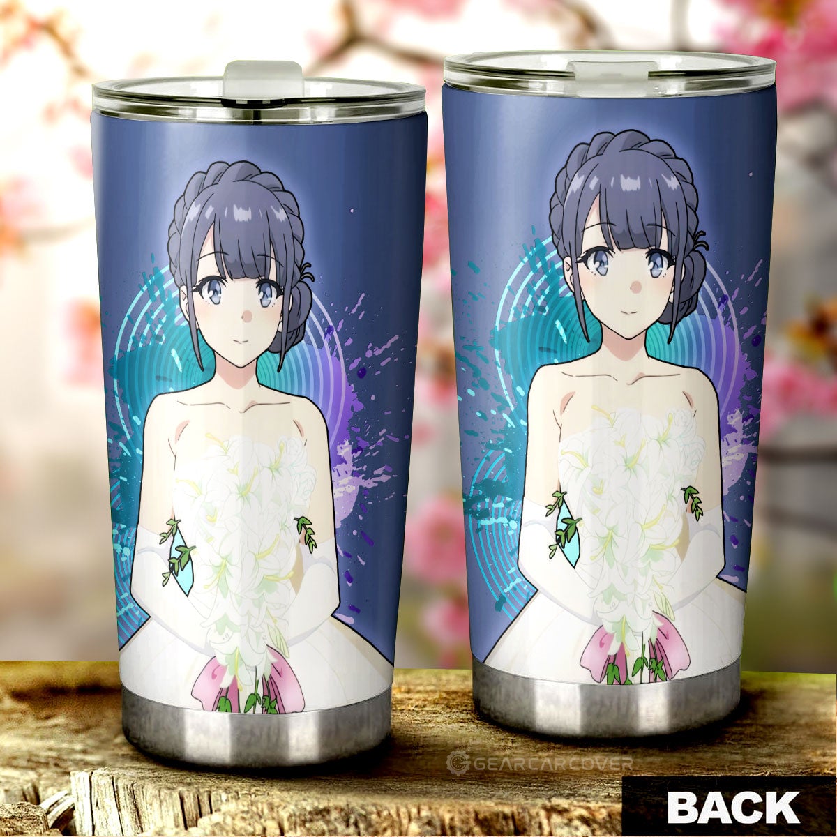 Girl Shoko Makinohara Tumbler Cup Custom Bunny Girl Senpai - Gearcarcover - 3