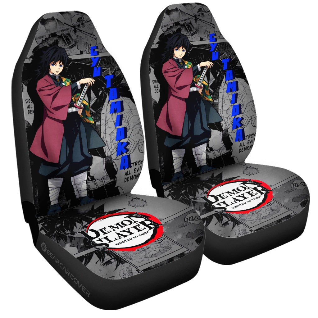 Giyu Tomioka Car Seat Covers Custom Mix Mangas - Gearcarcover - 3