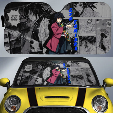 Giyu Tomioka Car Sunshade Custom Mix Mangas - Gearcarcover - 1