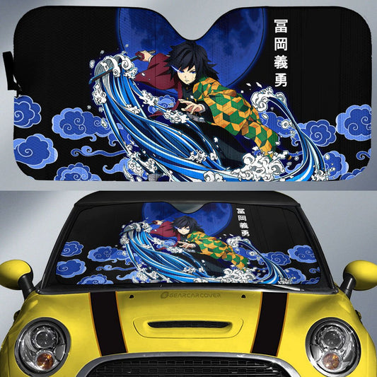 Giyuu Car Sunshade Custom Water Breathing Skill Car Accessories - Gearcarcover - 1