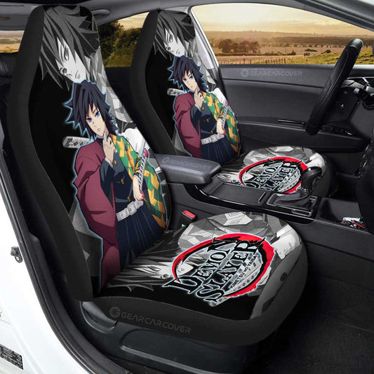 Giyuu Tomioka Car Seat Covers Custom Demon Slayer Anime Car Accessories - Gearcarcover - 2