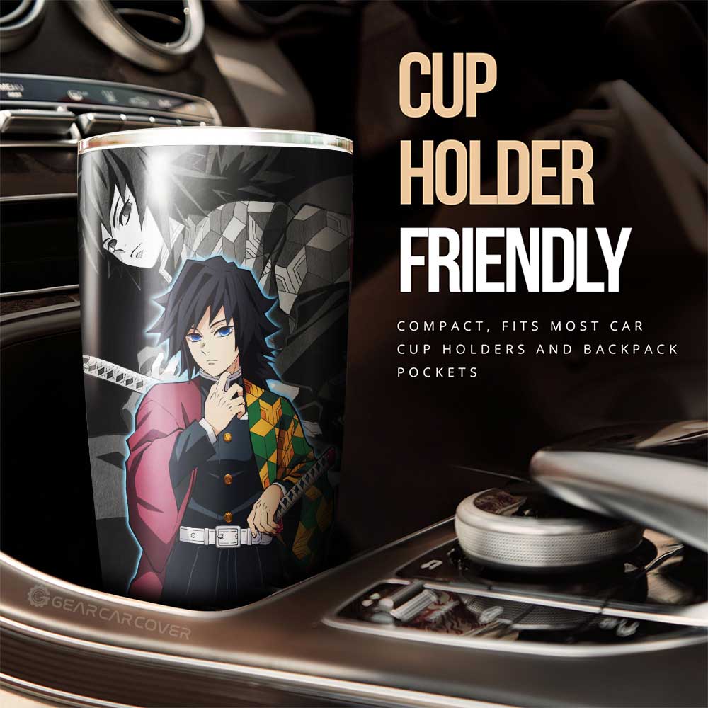 Giyuu Tomioka Tumbler Cup Custom Demon Slayer Anime Car Accessories - Gearcarcover - 3