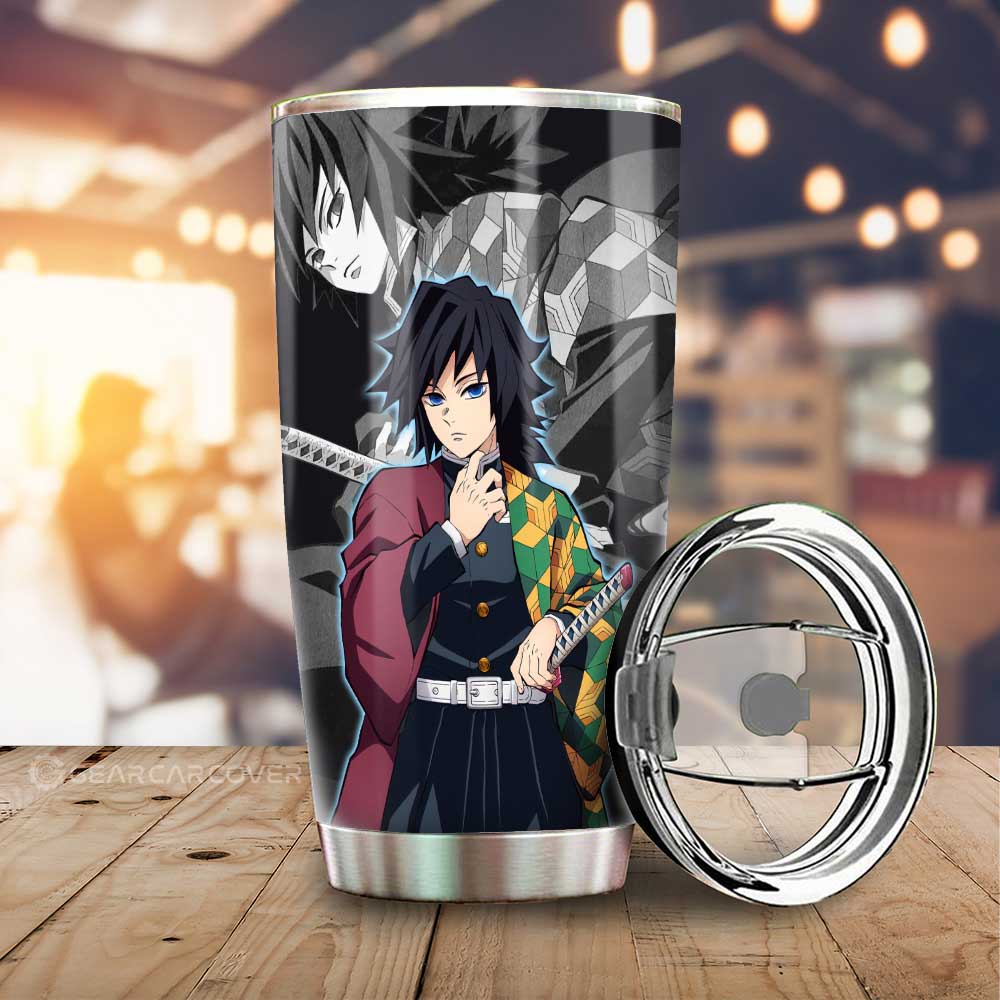 Giyuu Tomioka Tumbler Cup Custom Demon Slayer Anime Car Accessories - Gearcarcover - 1