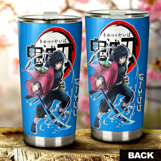 Giyuu Tomioka Tumbler Cup Custom Demon Slayer Anime Car Accessories - Gearcarcover - 2