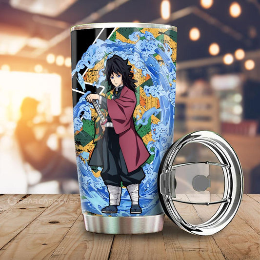 Giyuu Tumbler Cup Custom Water Breathing Skill Car Accessories - Gearcarcover - 1