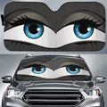 Glam Car Eyes Sun Shade Custom Gray Car Accessories - Gearcarcover - 1