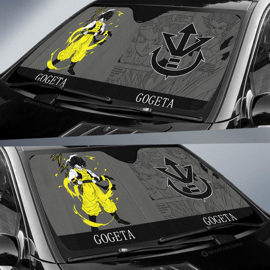 Gogeta Car Sunshade Custom Manga Color Style - Gearcarcover - 2