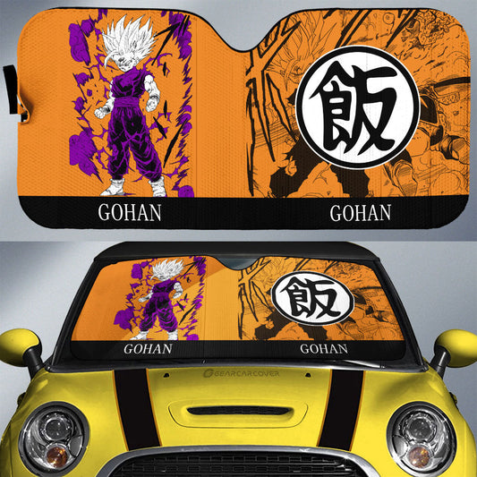Gohan Car Sunshade Custom Manga Color Style - Gearcarcover - 1